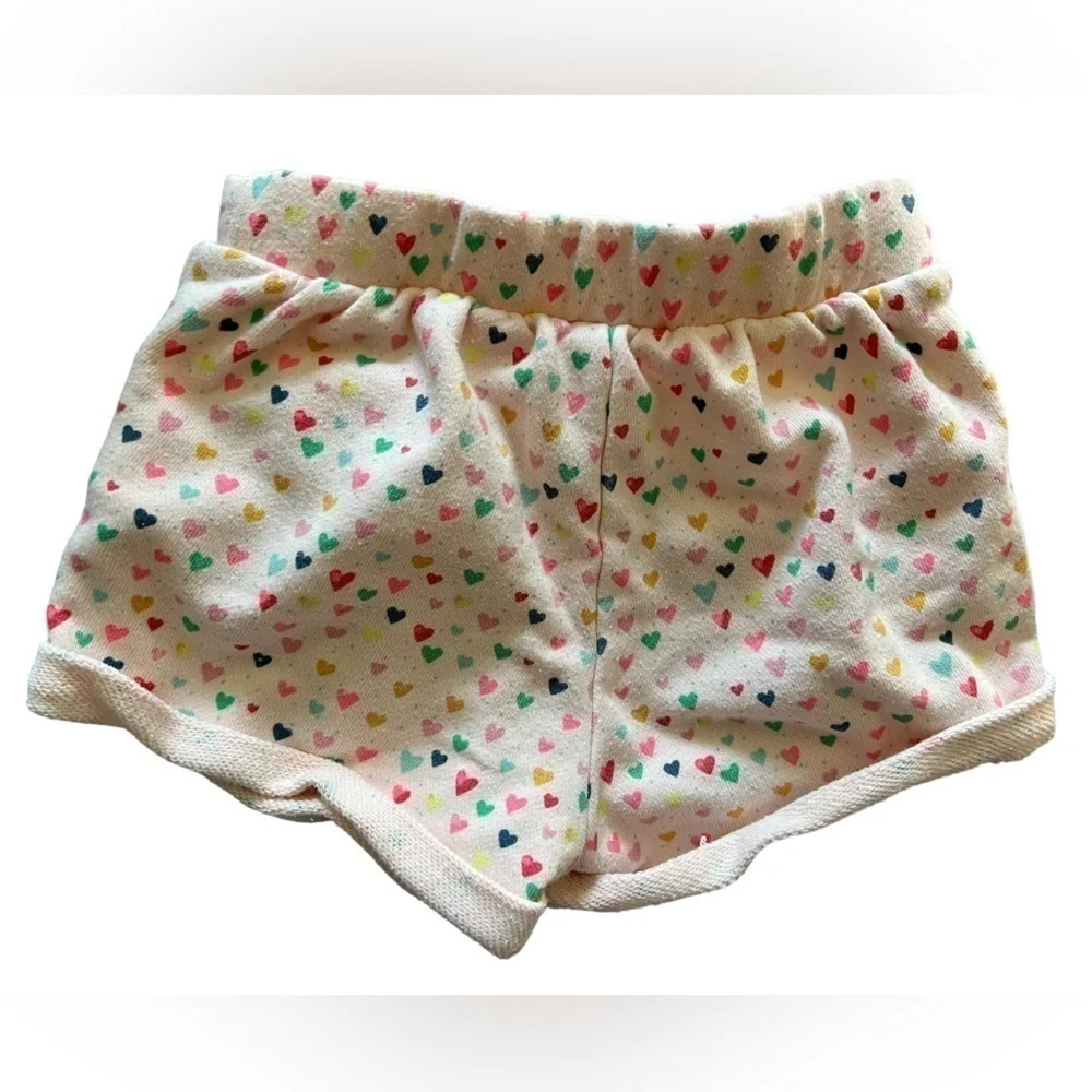 Gap, 6-12M pink shorts w/hearts but runs larger, front pockets
